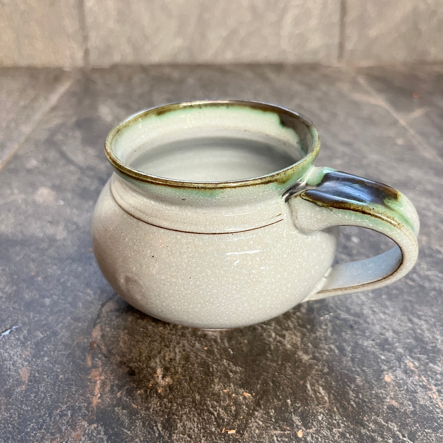 Sage Grey round mug