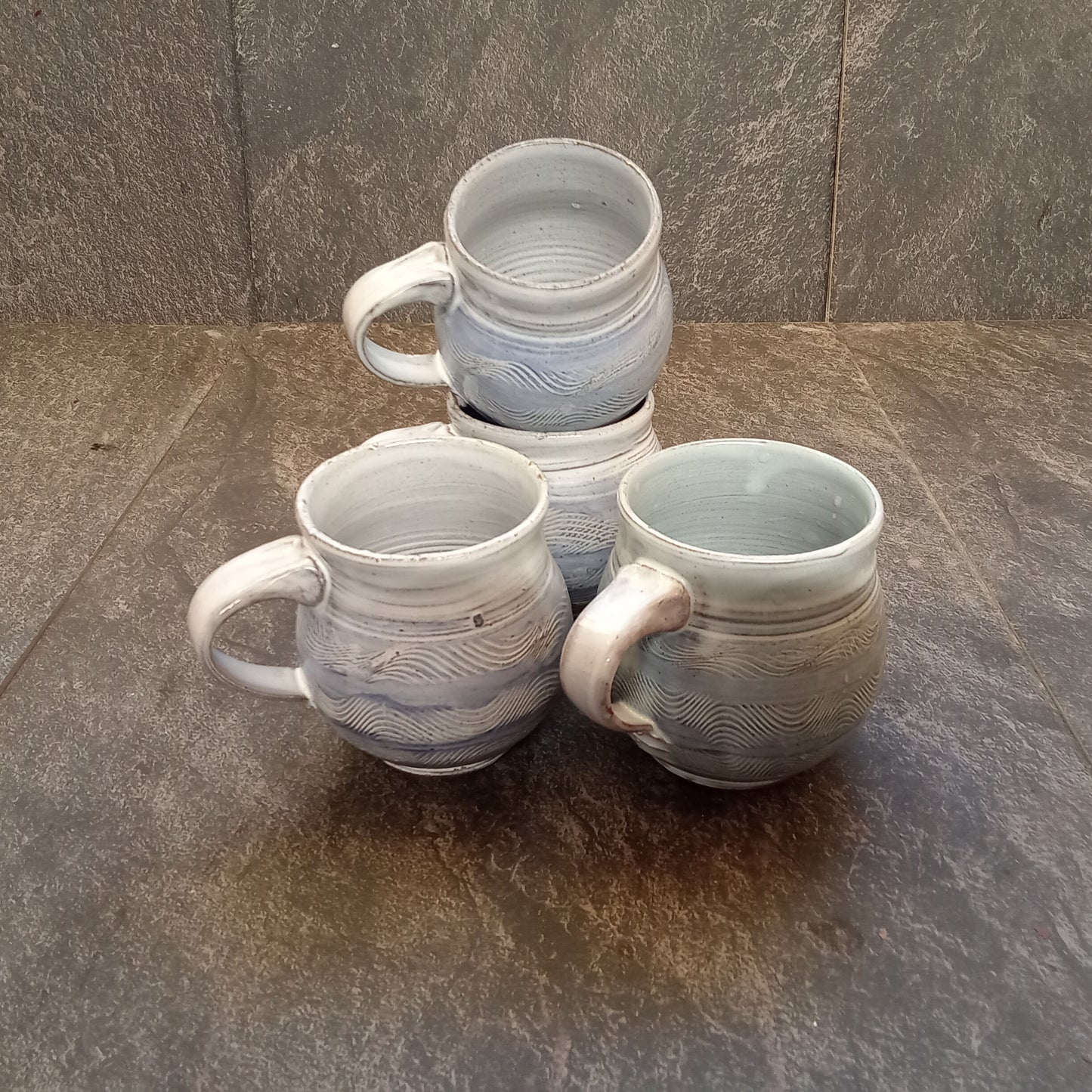 Viking Sea poppy head espresso mugs
