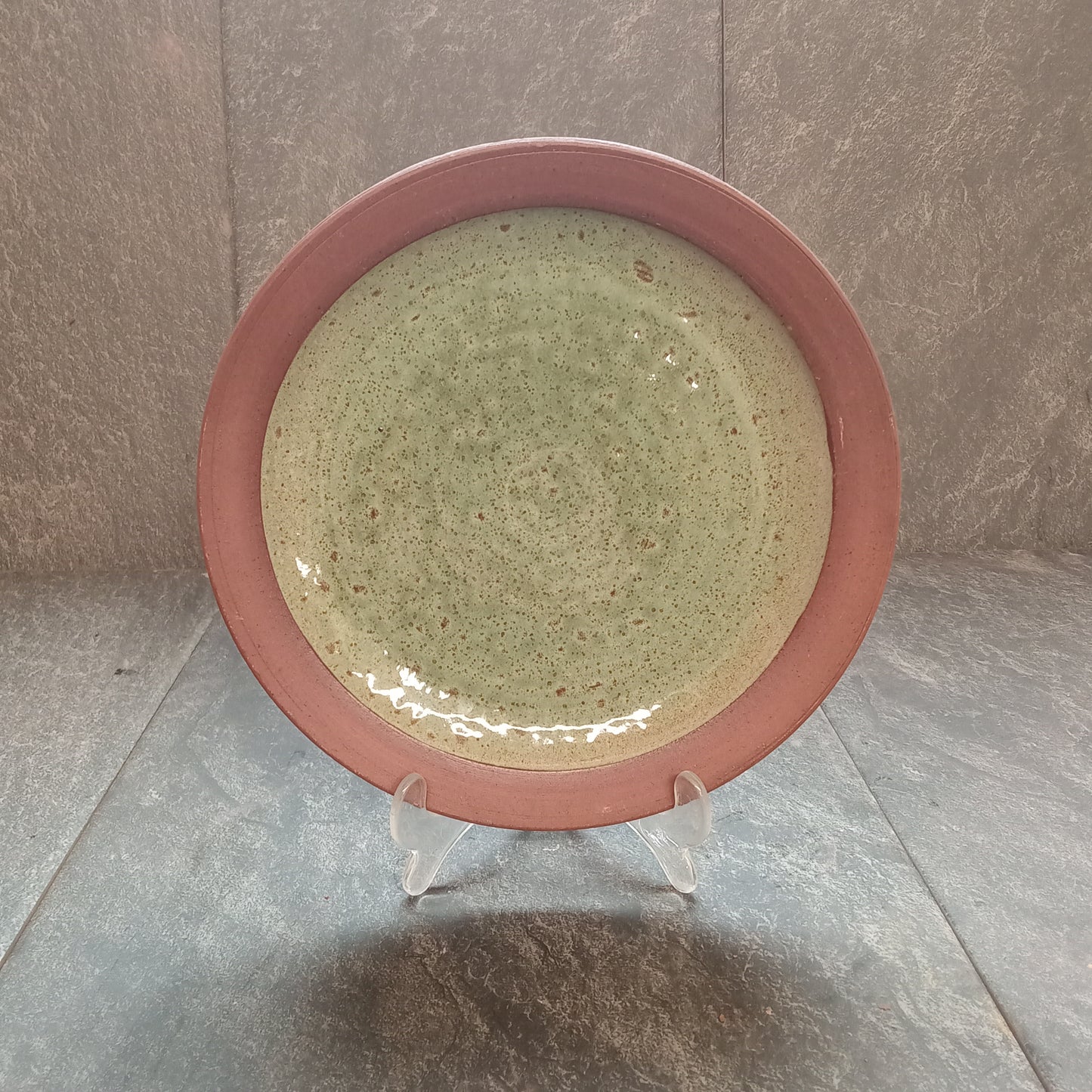 Green and Terracotta lunch plate