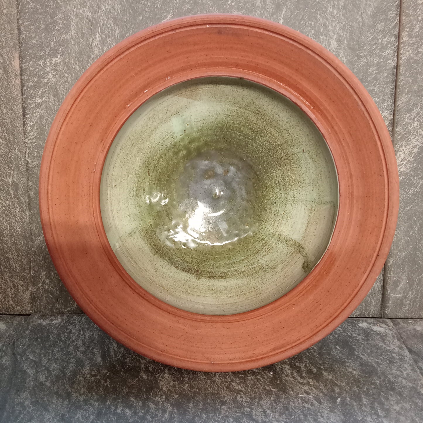 Green and Terracotta pasta bowl