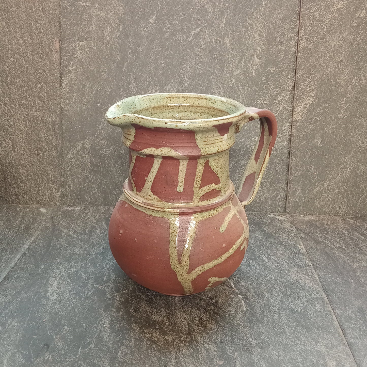 Green and Terracotta pitcher