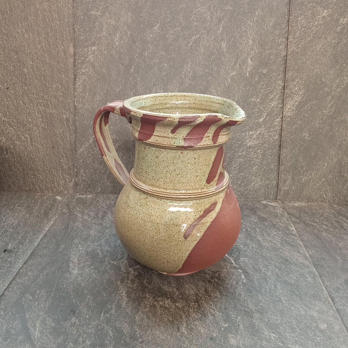 Green and Terracotta pitcher
