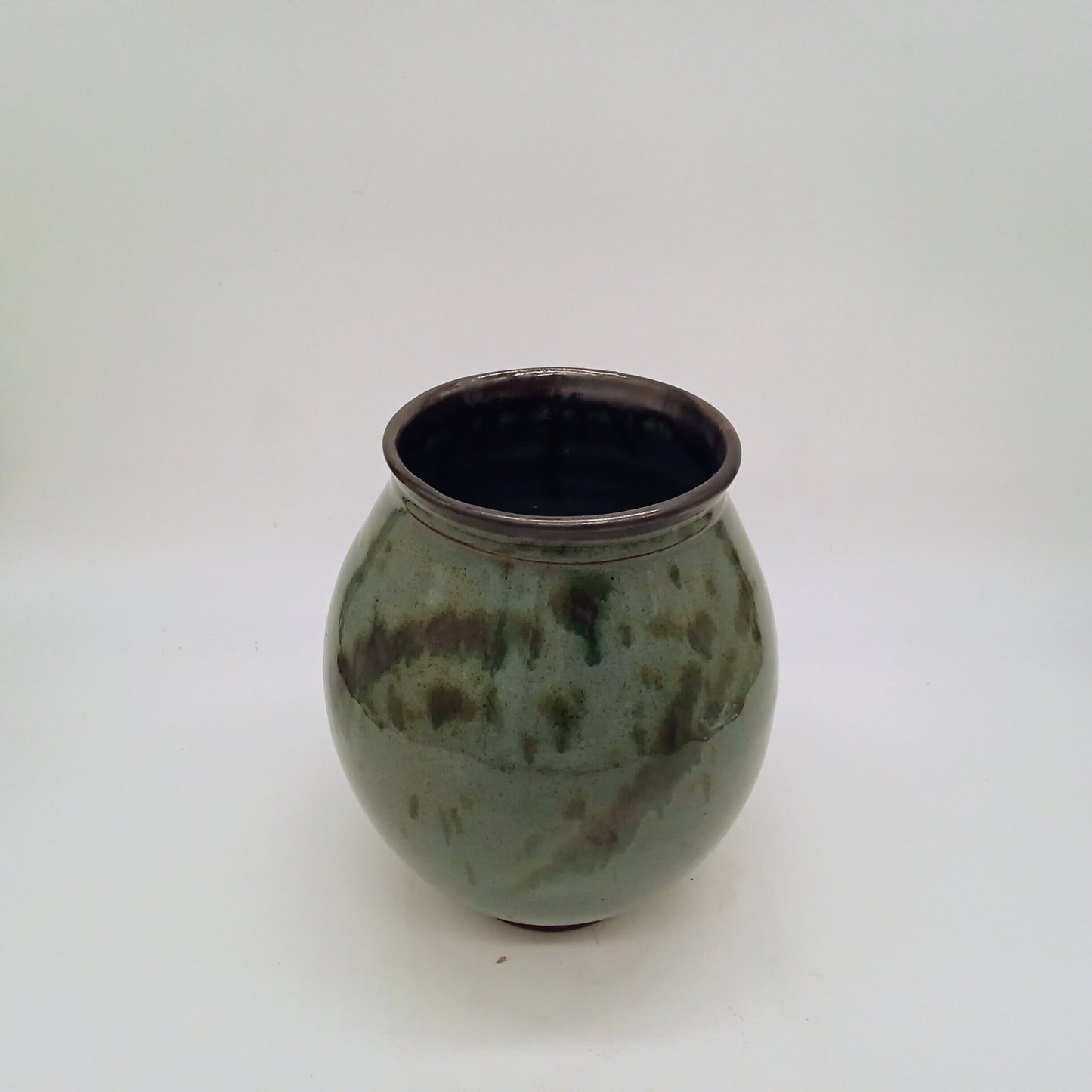 Large copper blue moon vase