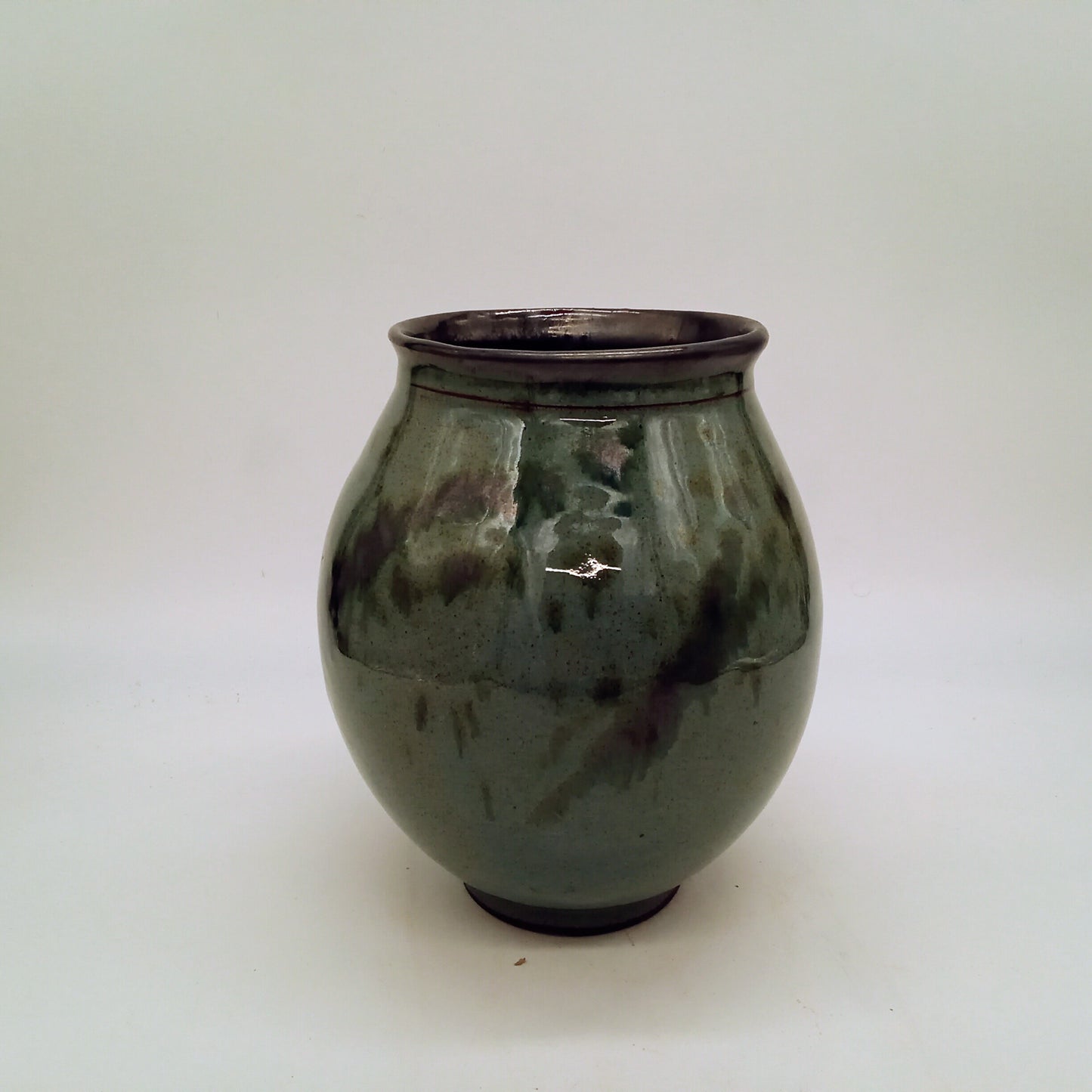 Large copper blue moon vase