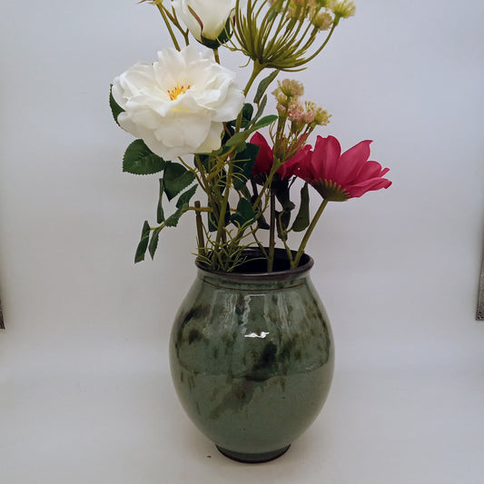 Large copper blue moon vase